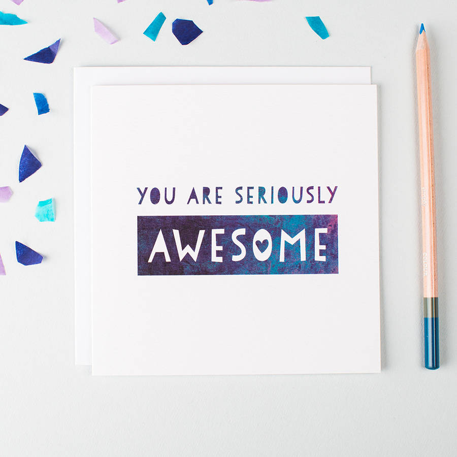 'seriously awesome' congratulations card by i am nat ...