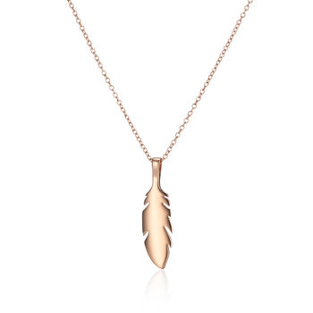 Personalised Gold Plated Feather Message Pendant, 9 of 12