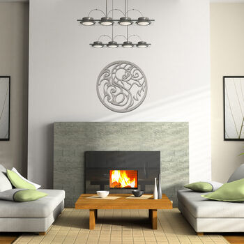 Swirl Metal Wall Art: Sun And Waves Room Decoration, 6 of 12