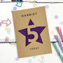 Personalised Children's Age Glitter Cut Out Card, thumbnail 1 of 3