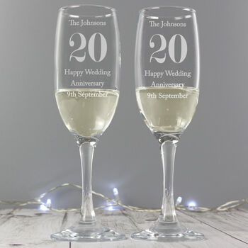 Personalised Anniversary Pair Of Flutes, 6 of 8