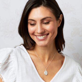 Sterling Silver Floral Necklace, 3 of 6