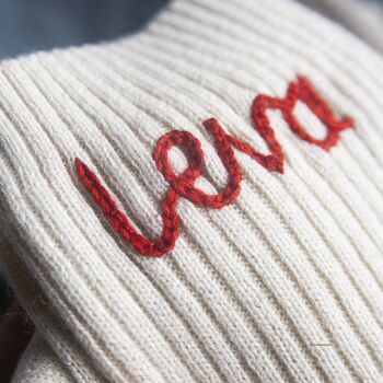 Personalised Womens Thick Wool Slipper Socks With Grips, 10 of 10