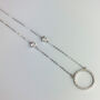 Sterling Silver Circle Pendant Necklace, thumbnail 2 of 3