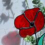 Red Poppy Everlasting Stained Glass Flowers, thumbnail 2 of 7