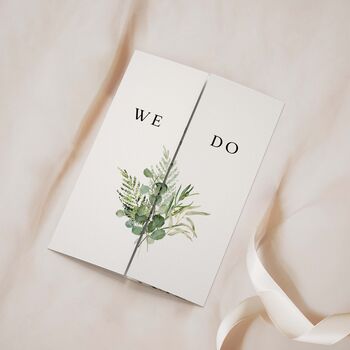 Greenery Gatefold Wedding Invitations, 2 of 5