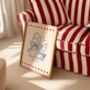 Magic Darling Swan Wall Art Print Kids Bedroom Poster Vintage Striped, thumbnail 3 of 5