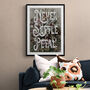 Never Settle Petal Quote Typography Floral Wall Art, thumbnail 4 of 4