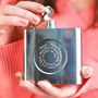Personalised Spiral Engraved Hip Flask, thumbnail 2 of 9