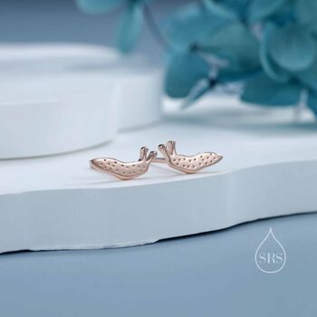 Sterling Silver Extra Tiny Slug Stud Earrings, 2 of 12