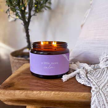 More Calm Essential Oil Aromatherapy Candle, 2 of 2