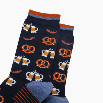 Oktoberfest Beers Bamboo Socks In Navy Blue, 2 of 4