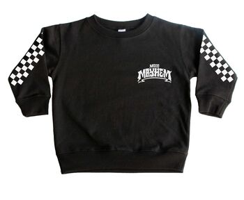 Personalised Kids Race Name And Number Sweatshirt In Black, 2 of 11