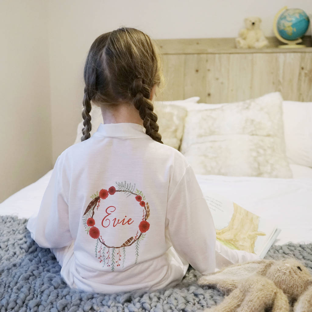 Personalised Winter Children's Dressing Gown, 1 of 3