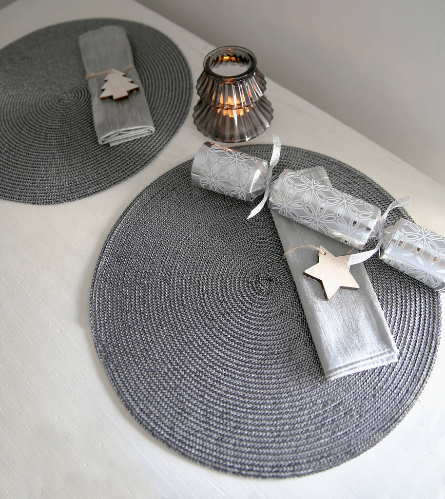 Circular Woven Placemat Set Of Two By Clem & Co