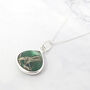 Emerald May Birthstone Minimalist Silver Necklace, thumbnail 1 of 4