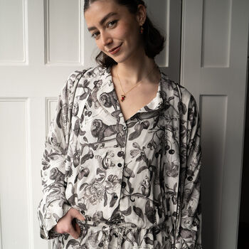 Tree Of Life Monochrome Long Kimono, 2 of 4