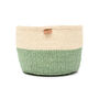 Wilaya: Green Colour Block Woven Basket, thumbnail 8 of 10
