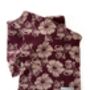 Women's Floral Cashmere Scarf Burgundy, thumbnail 6 of 6