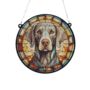 Weimaraner Stained Glass Effect Suncatcher, thumbnail 3 of 6