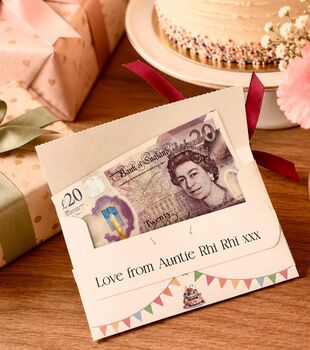 Personalised Pull Open Christmas Gift Envelope For Money, Voucher Or Scratchcard, 3 of 3