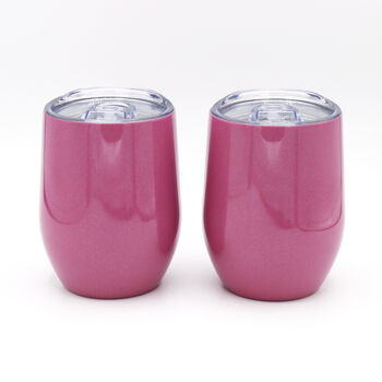 Stainless Steel Bottle And Tumbler Set Shimmer Pink, 2 of 3