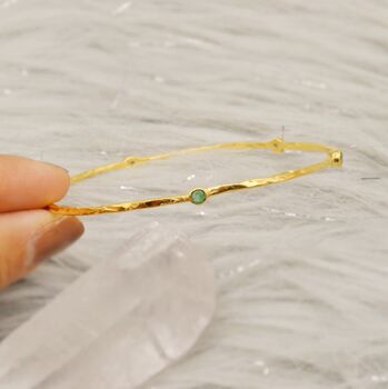 Ruby, Emerald, Sapphire, Gold Bangle Bracelet, 3 of 7