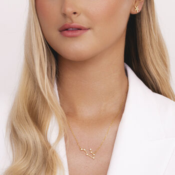 Pisces Gold Zodiac Constellation Necklace, 3 of 3