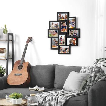 10 Photos Frame Collage Wooden Wall Mounted, 10 of 12