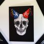 Two Party Hat Skull Gothic Birthday Card, thumbnail 5 of 5