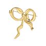 Gold Plated Ribbon Bow Brooch, thumbnail 3 of 4