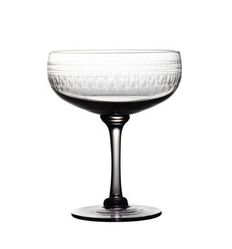 A Set Of Four Smoky Cocktail Glasses With Ovals Design, 2 of 2