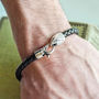 Sterling Silver And Leather Animal Clasp Bracelets, thumbnail 3 of 9