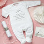 'Mum To Be' Sleepsuit A Perfect Baby Shower Gift, thumbnail 2 of 12