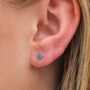 5mm Sterling Silver Blue Crystal Star Stud Earrings, thumbnail 2 of 9