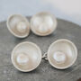 Pearl Anniversary Gift For Him. Double Sided Cufflinks, thumbnail 8 of 8
