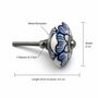 Indigo Petal Heritage Ceramic Cabinet Knob, thumbnail 6 of 7