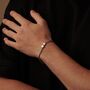 Gold Charm Name Initials Date Message Bracelet For Men And Women, thumbnail 7 of 12