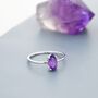 Genuine Amethyst Ring In Sterling Silver, thumbnail 2 of 9