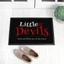Personalised Halloween Little Devils Indoor Doormat, thumbnail 1 of 4