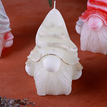 G Decor Norwegian Gnome Hand Finished Sculpted Candle Garden Guardian And Forest Wax Figure, 5 of 9