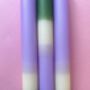 'Apple Crumble' Trio Of Dip Dyed Dinner Candles, thumbnail 2 of 4