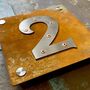 Double Layer Corten Steel House Number, thumbnail 4 of 12