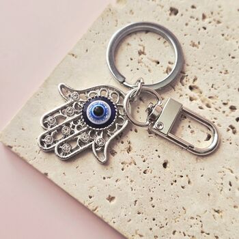 Hamsa Hand Evil Eye Keyring Or Bag Charm, 3 of 4
