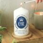 King Charles Ill Blue Crest Coronation Candle, thumbnail 3 of 3