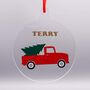 Personalised Christmas Tree Disc Bauble, Various Styles, thumbnail 1 of 10
