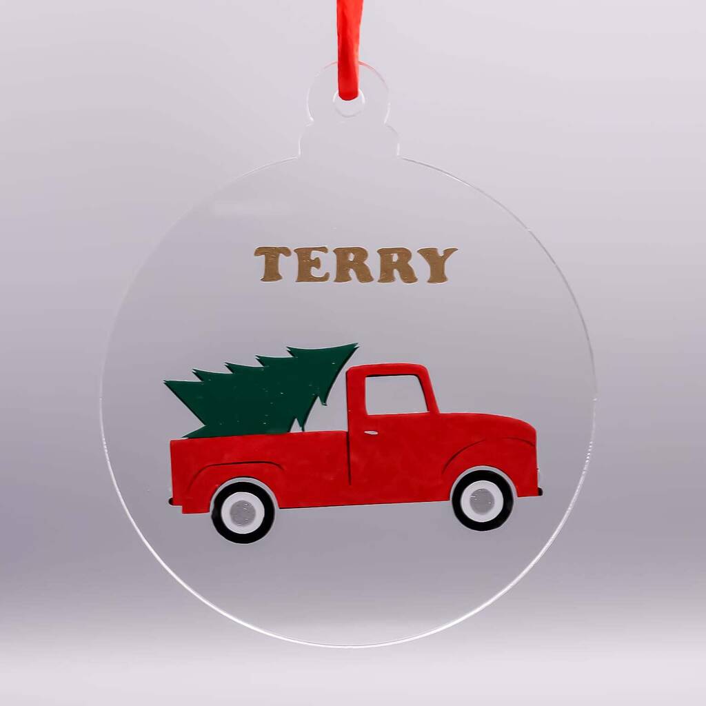 Personalised Christmas Tree Disc Bauble, Various Styles, 1 of 10
