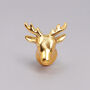 G Decor 3D Detailed Deer Brass Door Knobs, thumbnail 2 of 4