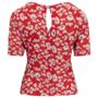 Cindy Blouse In Pansy Print Vinage 1940s Style, thumbnail 2 of 3