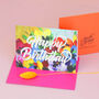 Box Of Five Different Coloured Botanical Birthday Cards, thumbnail 8 of 9